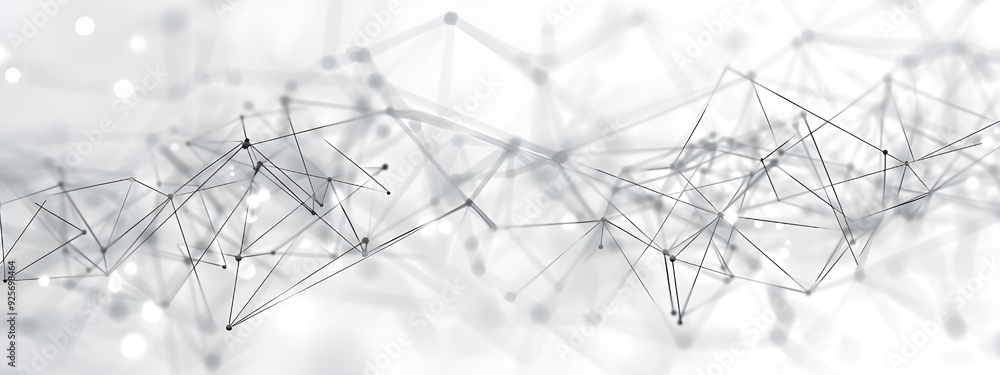 Poster abstract geometric background with connecting lines and dots.