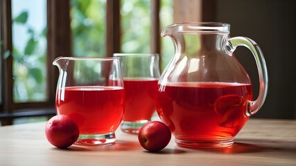pomegranate juice in a glass