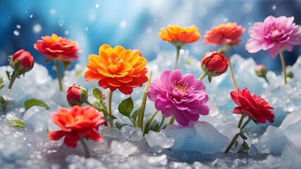 red and yellow flowers