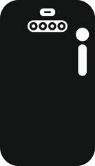 Simple vector illustration of the backside of a smartphone showing camera and side buttons