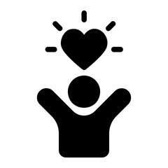 quality of life glyph icon