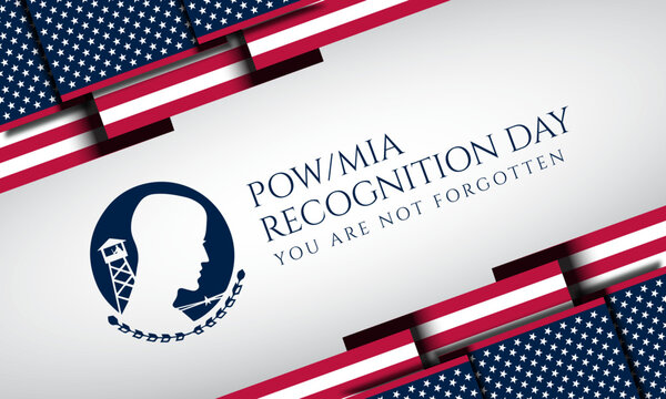 National POW MIA Recognition Day Background Vector Illustration