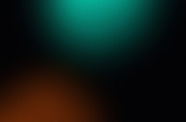 abstract dark background with gradient, colorful ray of green and orange, noise texture, black wallpaper with colorful light, cover header blank 