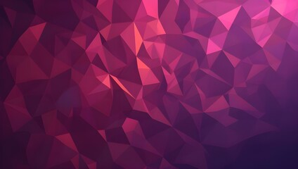 Obraz premium A vector illustration of a dark pink and purple low poly background with triangles.