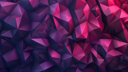 Fototapeta premium A background of dark pink and purple triangles.