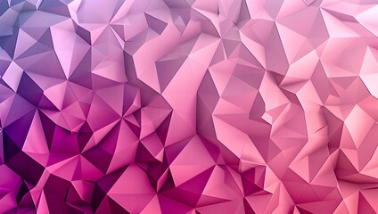 Fototapeta premium Abstract background with low poly pattern in shades of magenta and purple, creating an elegant design for graphic or digital backgrounds.