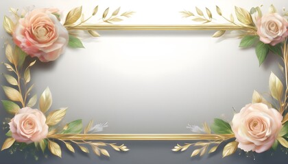 Luxury Frame and Border decorated with flowers