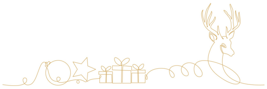 recommend clip art: Christmas reindeer line art
