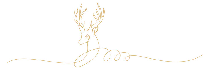 Christmas reindeer line art