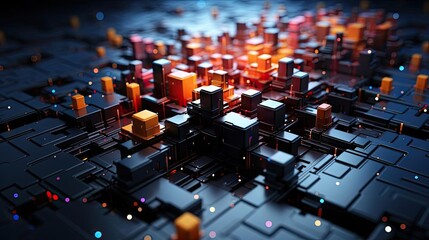 Obraz premium modern colorful abstract with random box concept for wallpaper or background