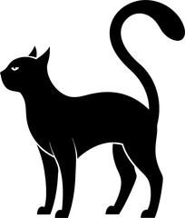 cat silhouette vector design with a white background