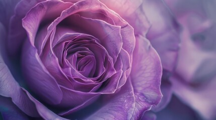 Close up purple rose flower