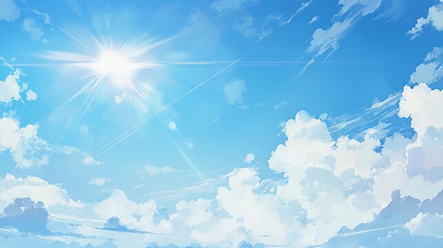 真夏の太陽と青空2