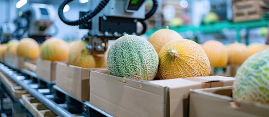 Automated Melon Sorting and Packaging in a Modern Warehouse