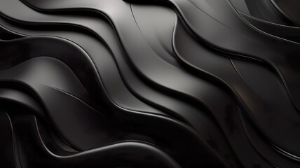 Obraz premium Abstract Black Wavy Texture