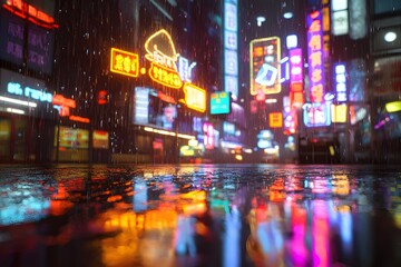 Neon City Rain
