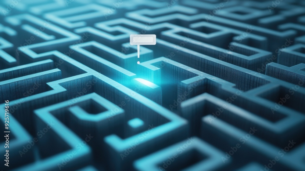Aufkleber navigating the digital maze: 3d search bar leading the way through online paths