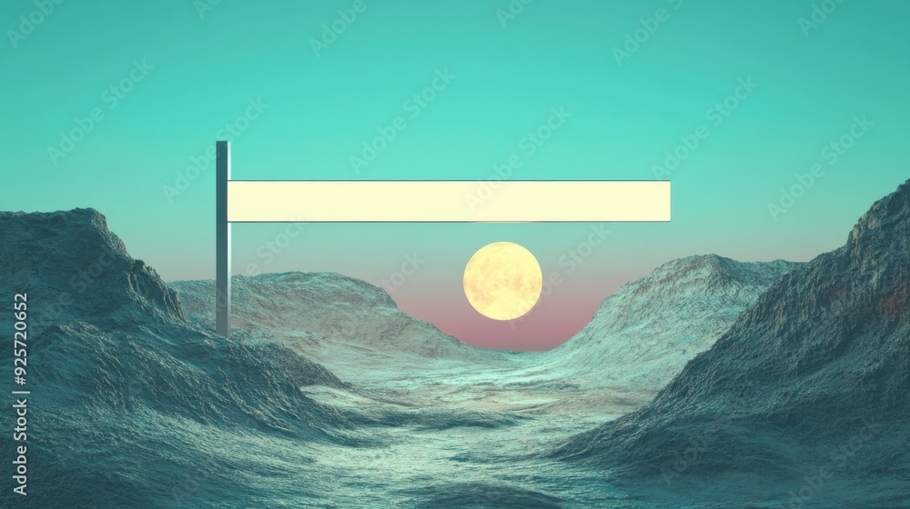 Poster illuminating search guidance: 3d search bar casting light on hidden digital paths