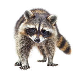 A Close-Up Portrait of a Raccoon with Sharp Claws