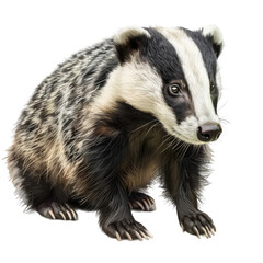 Obraz premium A Detailed Illustration of a European Badger