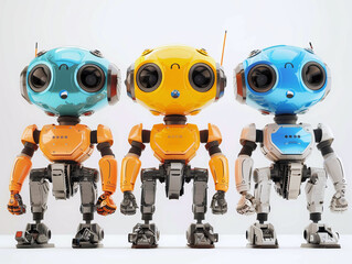 Naklejka premium Toys robot isolated on white