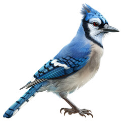 A Detailed Illustration of a Blue Jay Bird