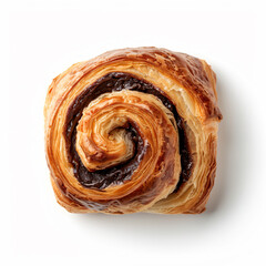 Fototapeta premium a pastry with chocolate on top of it