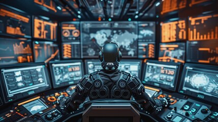Fototapeta premium Exploring ethical challenges related to AI bias in advanced control systems of high tech devices