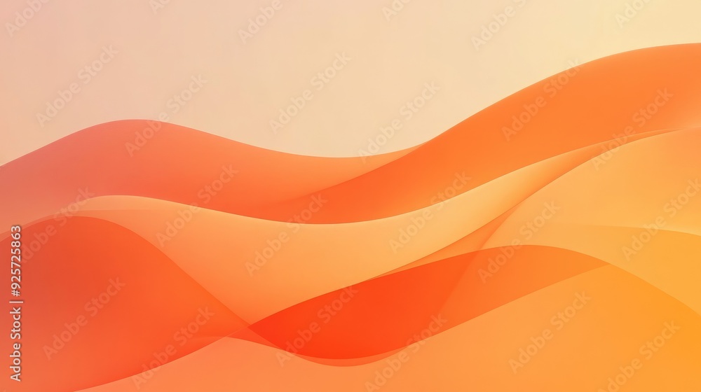 Poster clean orange background with a soft gradient, transitioning from light to deep orange, offering a ca