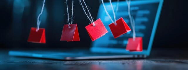 A fraudulent website with warning signs in its design that poses as a respectable business