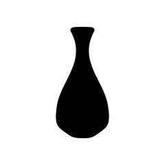Vase silhouette vector isolated on white background