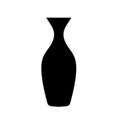 Vase silhouette vector isolated on white background