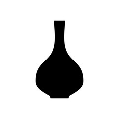 Vase silhouette vector isolated on white background