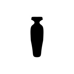 Vase silhouette vector isolated on white background