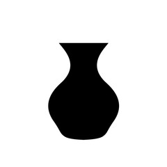 Vase silhouette vector isolated on white background