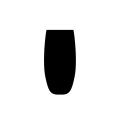 Vase silhouette vector isolated on white background