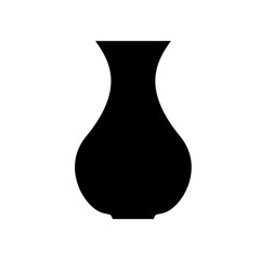 Vase silhouette vector isolated on white background