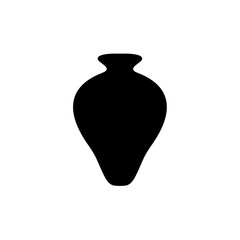 Vase silhouette vector isolated on white background