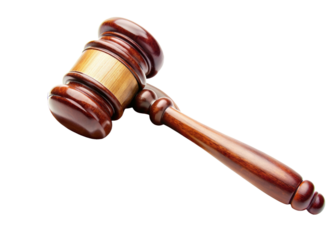 Isolated Gavel with Transparent Background for Legal Design