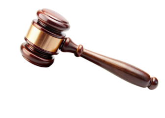 Isolated Gavel with Transparent Background for Legal Design