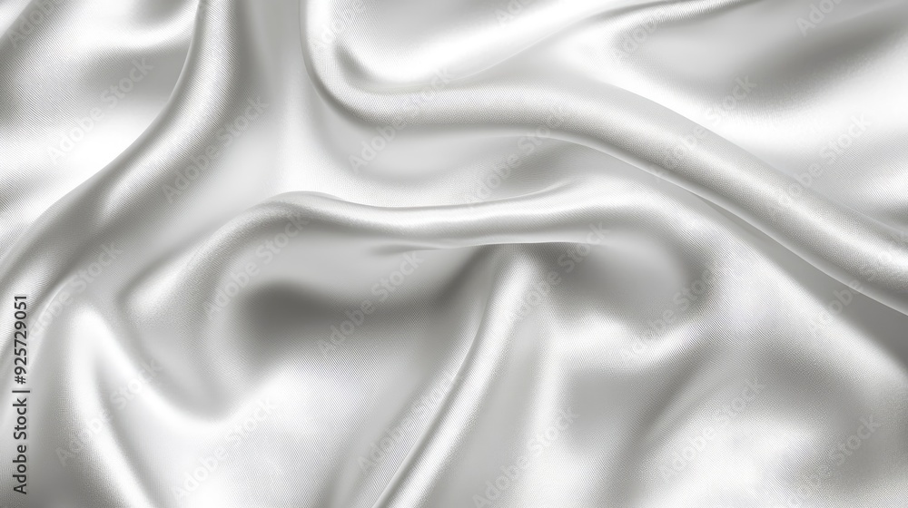 Poster elegant satin texture: smooth satin background blurred with white and gray tones, creating a natural