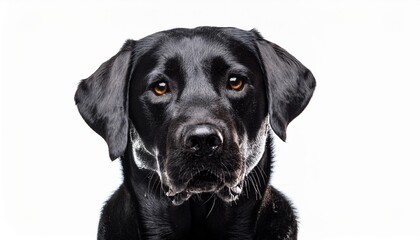 Fototapeta premium ラブラドールレトリバーのポートレート（Labrador Retriever portrait on white background） 