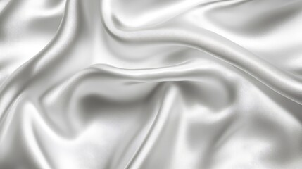 Obraz premium Elegant satin texture: Smooth satin background blurred with white and gray tones, creating a natural and complex fabric texture, with space for text.