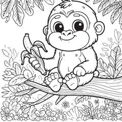 Chimpanzee illustration, 