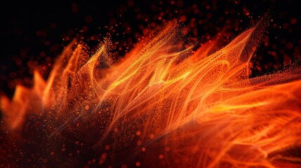 fire on black