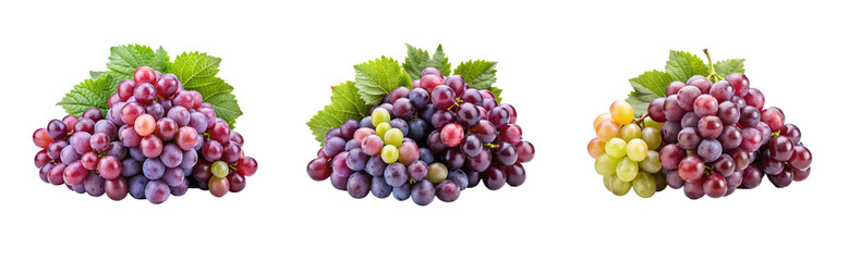 Fototapeta premium Grapes with Clipping Path – Transparent Background PNG