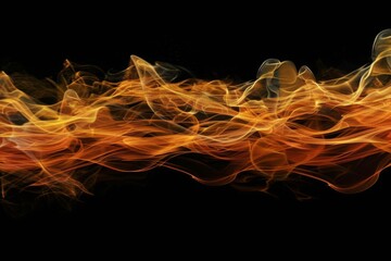 fire flames isolated on black background.