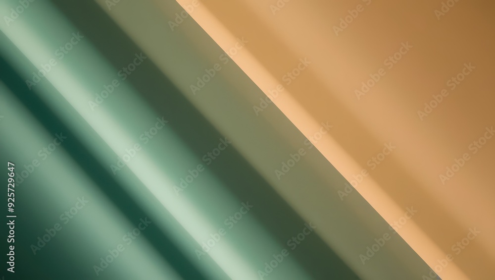Poster abstract image showcasing soft lines and angles in warm and cool tones, creating a serene, minimalis