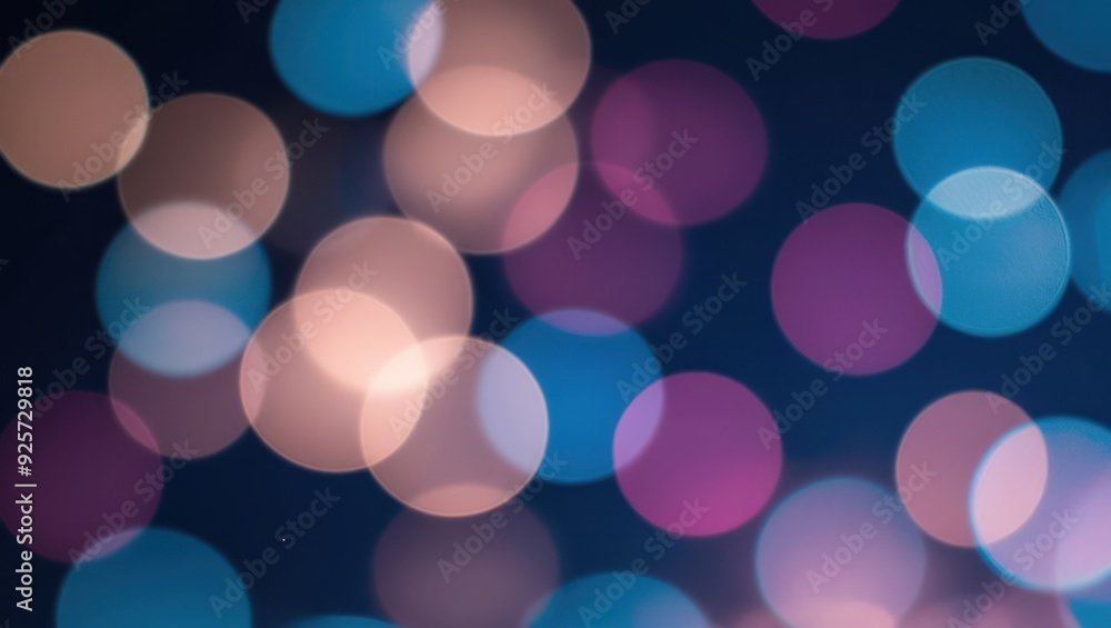 Poster visual of colorful bokeh lights creating a dreamy and festive atmosphere ideal for celebrations and 