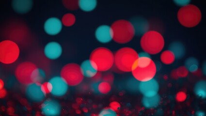 Fototapeta premium Bright bokeh lights create a festive atmosphere, perfect for celebrations, parties, and holiday events, adding vibrant colors to any backdrop